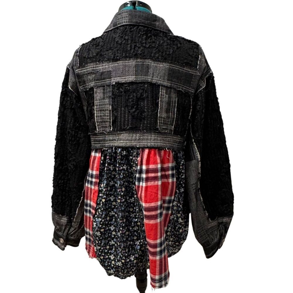 Pol Crochet Patchwork Boho Jacket - Size Medium, … - image 5